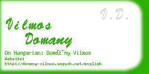 vilmos domany business card